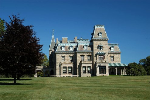 Chateau-Sur-Mer Mansion at Bellevue Avenue in Newport. Rhode Island, August 24, 2003