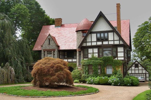 Ivy Tower Mansion on Bellevue Avenue in Newport. Rhode Island