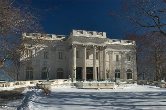 Marble House Mansion on Bellevue Avenue, after snowfall. Newport, Rhode Island, January 29, 2005.