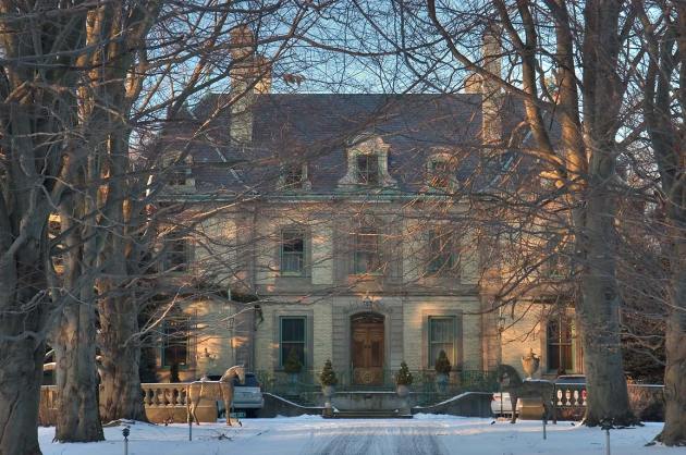 The Orchard Mansion from Narragansett Avenue. Newport, Rhode Island